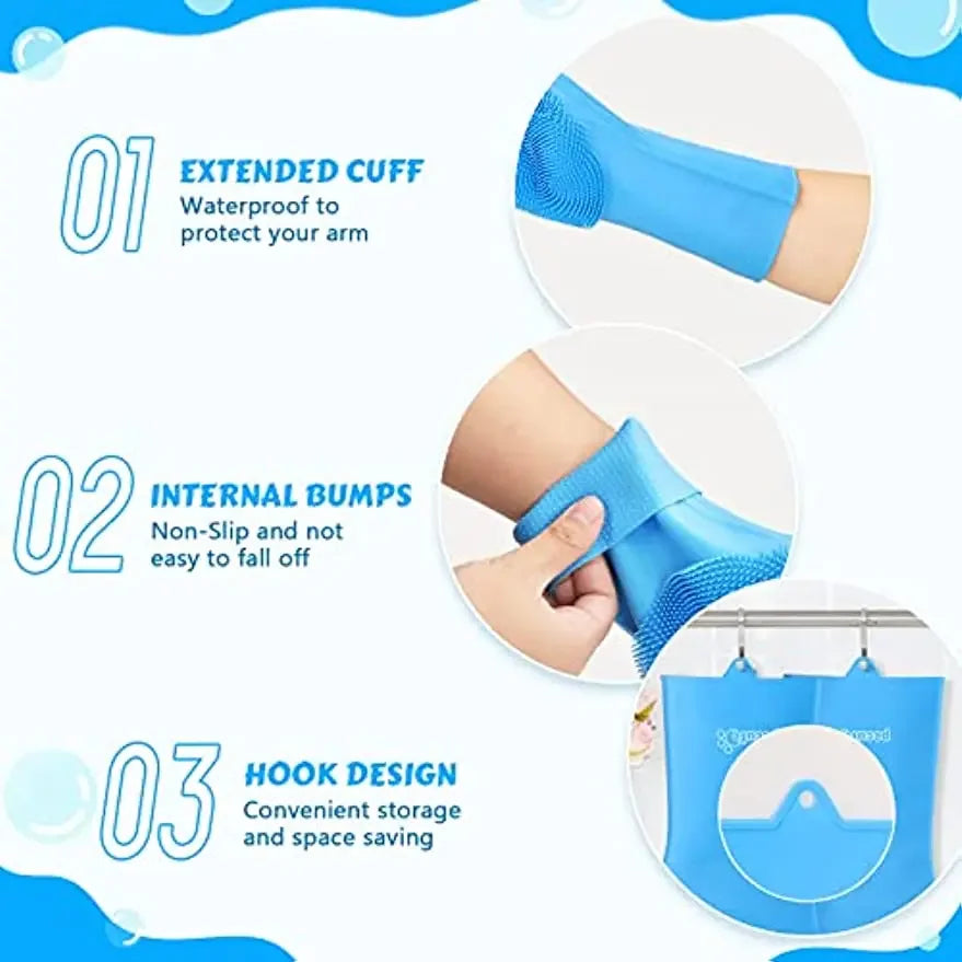 Pet Grooming Glove – Deshedding Bath Brush for Dogs & Cats