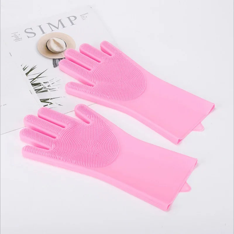 Pet Grooming Glove – Deshedding Bath Brush for Dogs & Cats