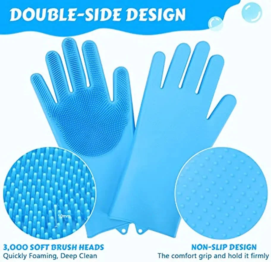 Pet Grooming Glove – Deshedding Bath Brush for Dogs & Cats