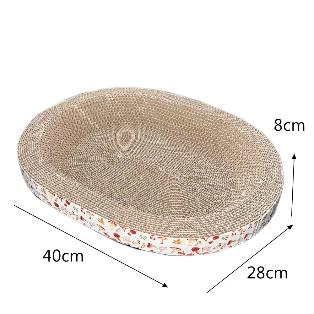 Oval Cat Scratching Board – Corrugated Cardboard