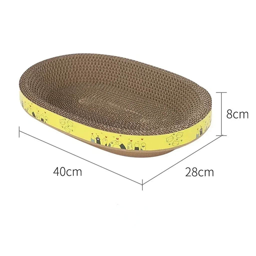 Oval Cat Scratching Board – Corrugated Cardboard