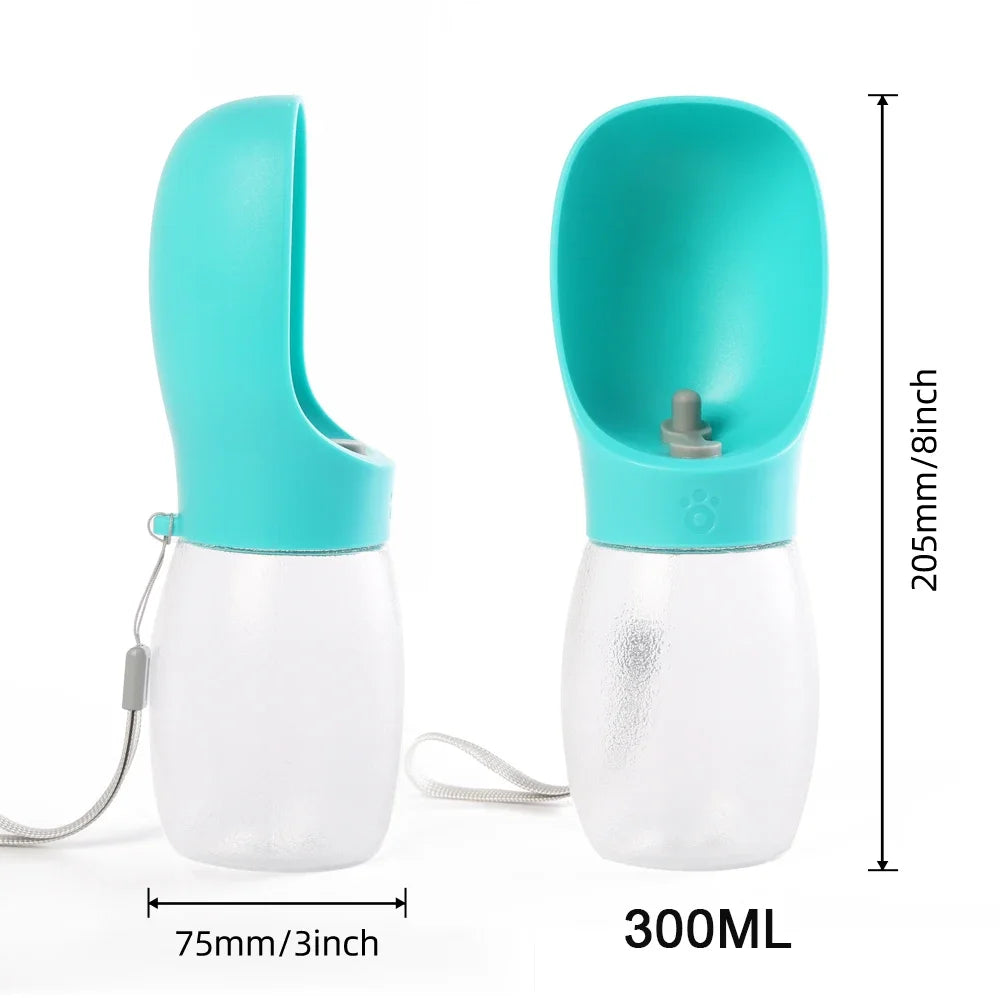 Portable Pet Water Bottle 300ML – Travel Drinking Bowl