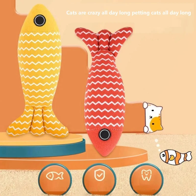3PCS Fish Catnip Toys Games for Cats Catnip Toys Interactive Cat Chew Toy Cat Pillow Exercise Kicker Toys for Indoor Cat