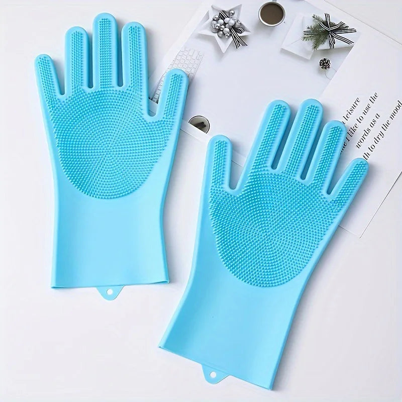 Pet Grooming Glove – Deshedding Bath Brush for Dogs & Cats