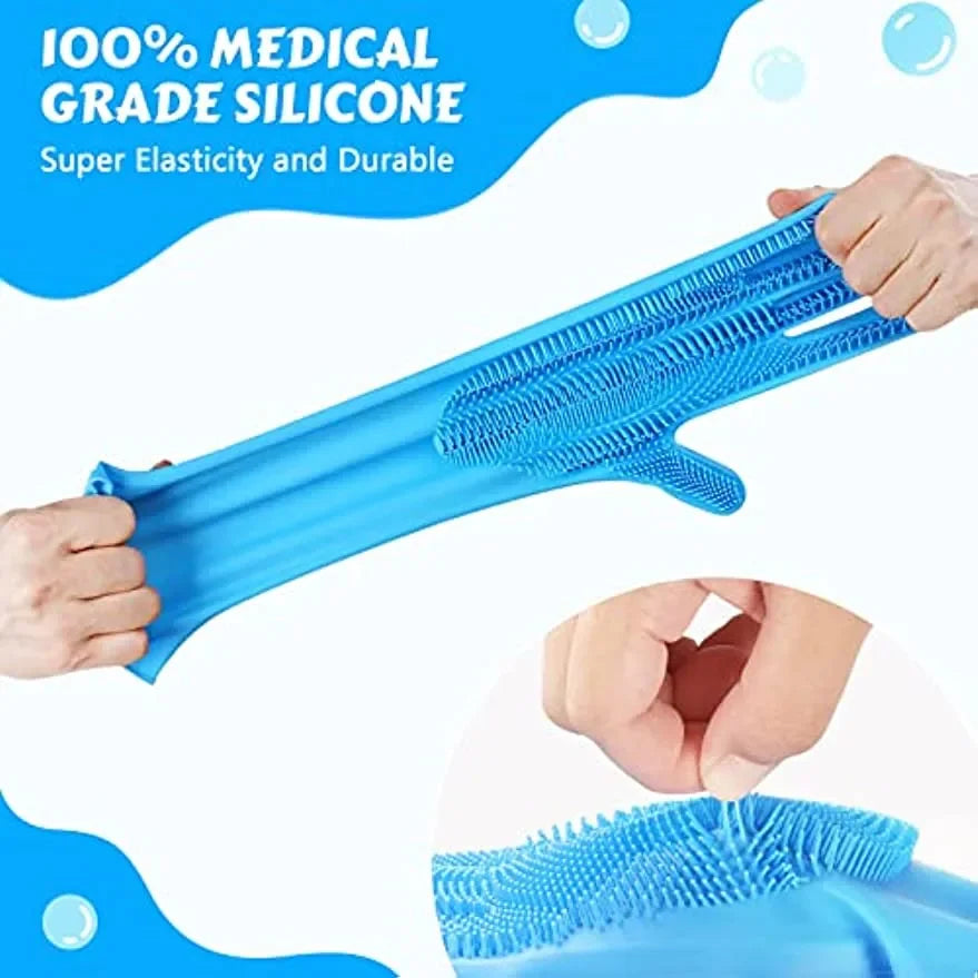 Pet Grooming Glove – Deshedding Bath Brush for Dogs & Cats
